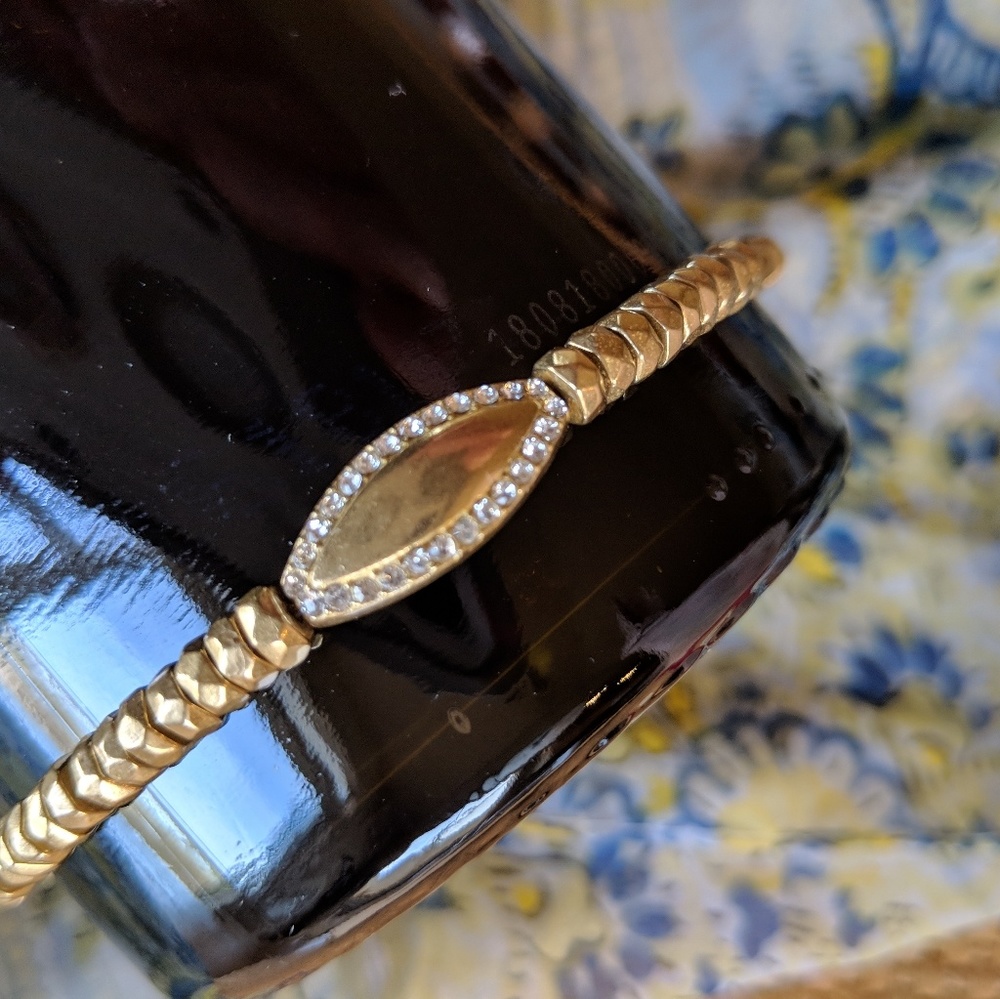 Silpada brass and Crystal stretch bracelet New